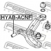 HYAB-ACNF FEBEST Подвеска, рычаг независимой подвески колеса