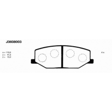 J3608003 NIPPARTS Комплект тормозных колодок, дисковый тормоз