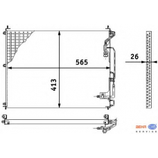 8FC 351 317-221 HELLA Конденсатор, кондиционер