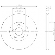 8DD 355 107-911 HELLA PAGID Тормозной диск