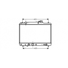 K453-05 ASHUKI Радиатор, охлаждение двигателя