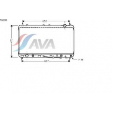 TO2232 AVA Радиатор, охлаждение двигателя