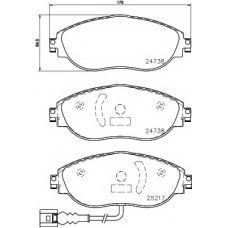 8DB 355 015-921 HELLA Комплект тормозных колодок, дисковый тормоз