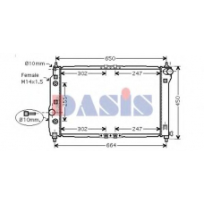 510067N AKS DASIS Радиатор, охлаждение двигателя