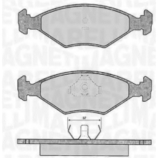 363916060807 MAGNETI MARELLI Комплект тормозных колодок, дисковый тормоз