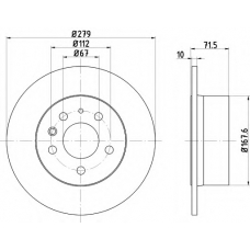 8DD 355 100-991 HELLA Тормозной диск