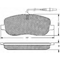 10652 BSF Комплект тормозных колодок, дисковый тормоз