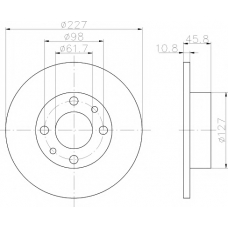 8DD 355 100-361 HELLA PAGID Тормозной диск