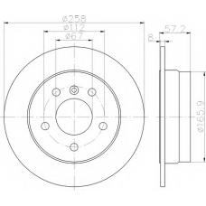 8DD 355 111-101 HELLA Тормозной диск
