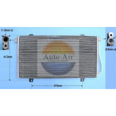 16-1089A AUTO AIR GLOUCESTER Конденсатор, кондиционер