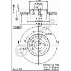 BS 7975 BRECO Тормозной диск