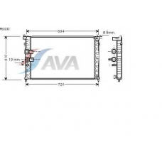 PE2232 AVA Радиатор, охлаждение двигателя