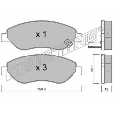 793.0 TRUSTING Комплект тормозных колодок, дисковый тормоз