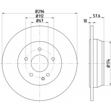 8DD 355 110-091 HELLA Тормозной диск