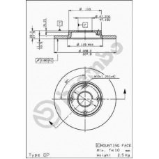 08.5877.10 BREMBO Тормозной диск