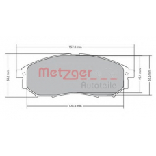 1170101 METZGER Комплект тормозных колодок, дисковый тормоз