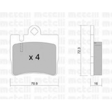 22-0597-0 METELLI Комплект тормозных колодок, дисковый тормоз