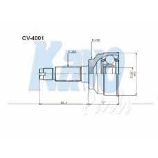 CV-4001 KAVO PARTS Шарнирный комплект, приводной вал