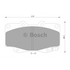 0 986 AB1 415 BOSCH Комплект тормозных колодок, дисковый тормоз