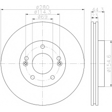 8DD 355 118-381 HELLA PAGID Тормозной диск