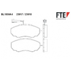 BL1859A4 FTE Комплект тормозных колодок, дисковый тормоз
