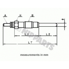 J5712009 NIPPARTS Свеча накаливания