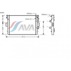 IV2043 AVA Радиатор, охлаждение двигателя