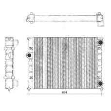 350213104200 MAGNETI MARELLI Радиатор, охлаждение двигателя