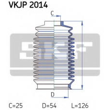 VKJP 2014 SKF Комплект пылника, рулевое управление