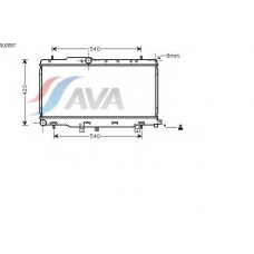 SU2057 AVA Радиатор, охлаждение двигателя