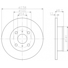 8DD 355 103-551 HELLA PAGID Тормозной диск