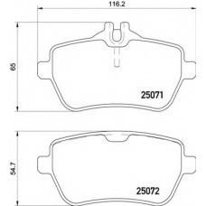 P 50 117 BREMBO Комплект тормозных колодок, дисковый тормоз