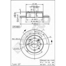 BS 7496 BRECO Тормозной диск