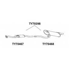 TY70467 VENEPORTE Предглушитель выхлопных газов