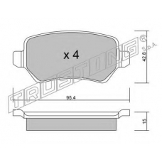 558.1 TRUSTING Комплект тормозных колодок, дисковый тормоз