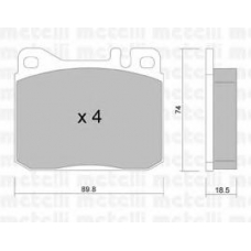 22-0011-2 METELLI Комплект тормозных колодок, дисковый тормоз