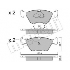 22-0205-0 METELLI Комплект тормозных колодок, дисковый тормоз