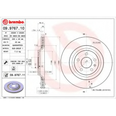 09.9767.10 BREMBO Тормозной диск