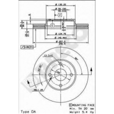 BS 8212 BRECO Тормозной диск