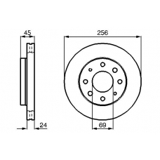 0 986 478 654 BOSCH Тормозной диск