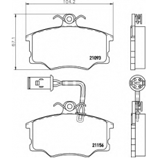 8DB 355 017-801 HELLA Комплект тормозных колодок, дисковый тормоз