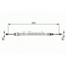 1 987 477 565 BOSCH Трос, стояночная тормозная система