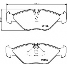 8DB 355 007-591 HELLA Комплект тормозных колодок, дисковый тормоз