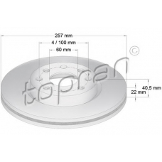 207 602 TOPRAN Тормозной диск