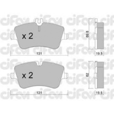 822-342-0 CIFAM Комплект тормозных колодок, дисковый тормоз