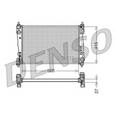 DRM09111 DENSO Радиатор, охлаждение двигателя