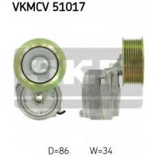 VKMCV 51017 SKF Натяжной ролик, поликлиновой  ремень
