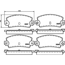 8DB 355 007-131 HELLA Комплект тормозных колодок, дисковый тормоз