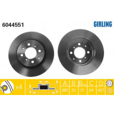 6044551 GIRLING Тормозной диск