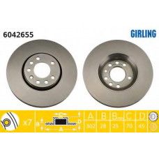 6042655 GIRLING Тормозной диск